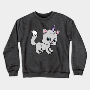 Unicorn Kitty Cat Crewneck Sweatshirt